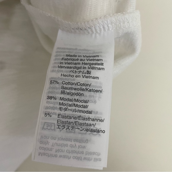 Madewell Colorblock Tipped Baby Tee Size Small 90s Inspired lettuce color hem - Picture 4 of 4